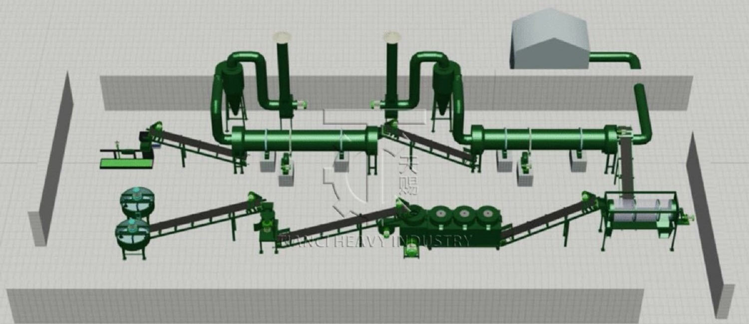 Flat Die Extrusion Granulator Fertilizer Production Line
