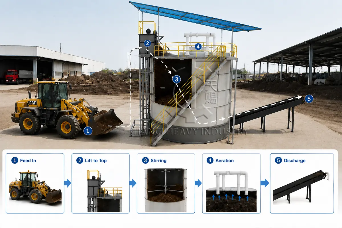 vertical fermentation tank working process